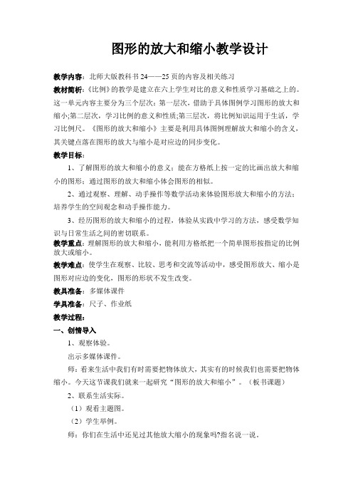 《图形的放大和缩小》教学设计