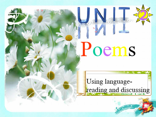 人教版高二英语选修6课件 Unit 2 Poems Using language