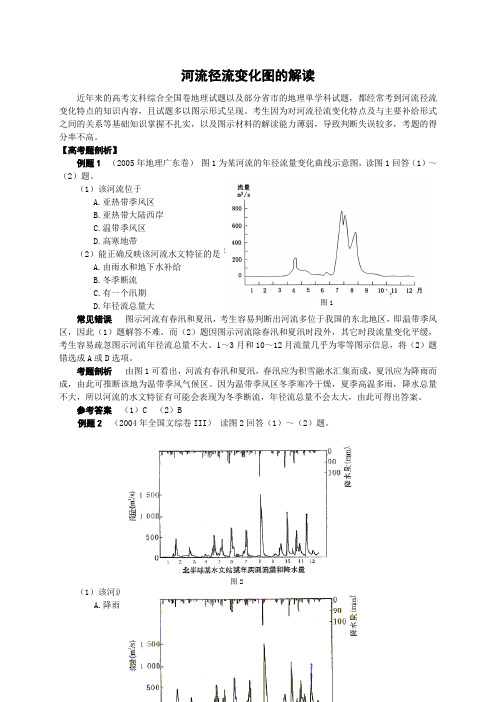 河流径流变化图的解读