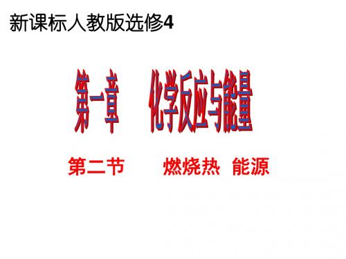 人教版高中化学选修4  1-2燃烧热、能量 (共16张PPT)