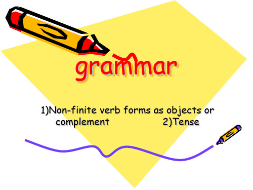 grammar(Non-finite verb forms and tense)