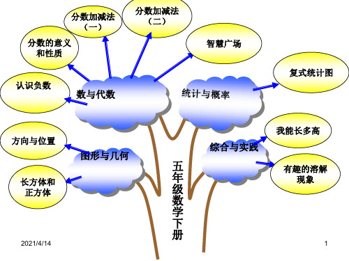 新青岛版五年级下册数学知识树