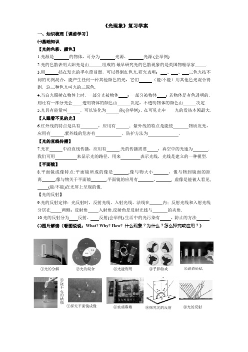 《光现象》复习学案