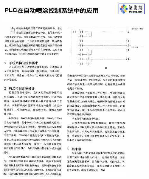 PLC在自动喷涂控制系统中的应用