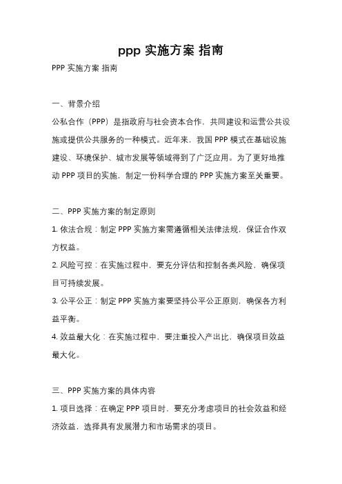 ppp 实施方案 指南