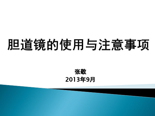 胆道镜的使用与注意事项PPT课件