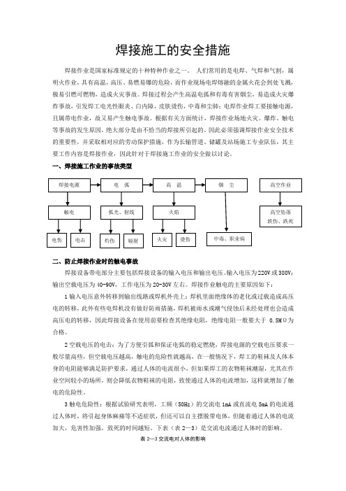 焊接施工的安全措施