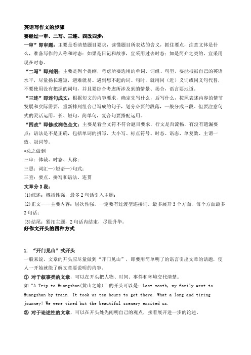 英语写作文的步骤
