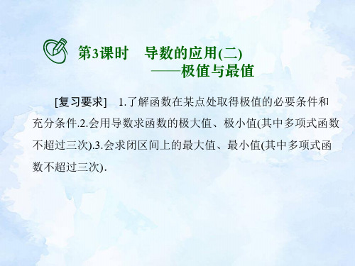 高考数学一轮总复习课件：导数的应用(二) ——极值与最值