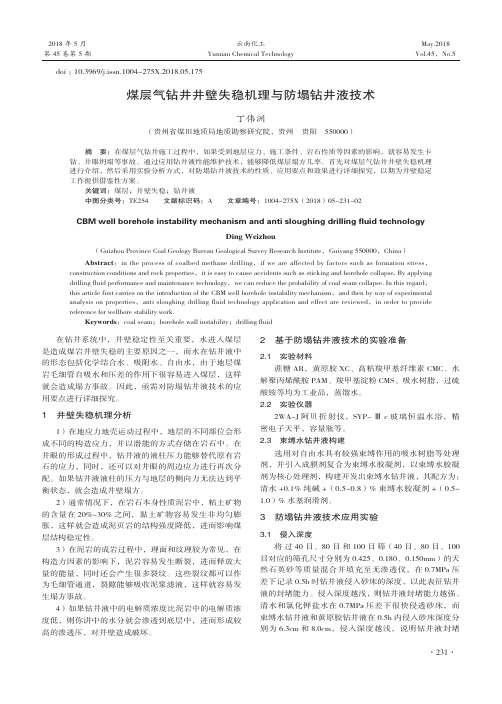 煤层气钻井井壁失稳机理与防塌钻井液技术