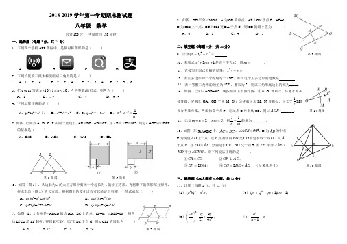 2018-2019学年第一学期期末测试题试卷(附答案)