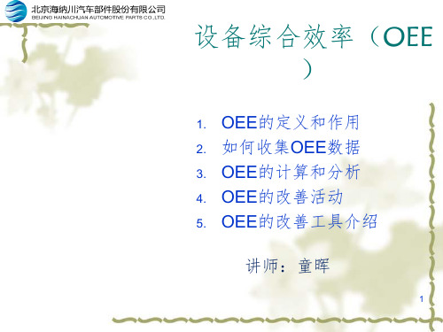 设备综合效率(OEE)