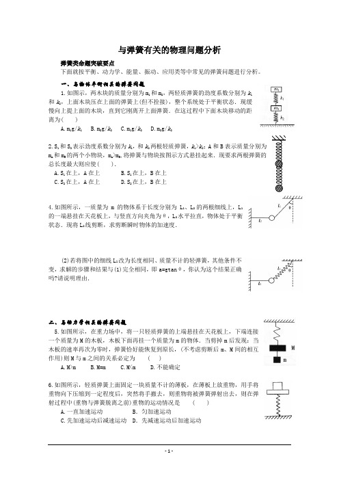 与弹簧有关的物理问题分析(物理)