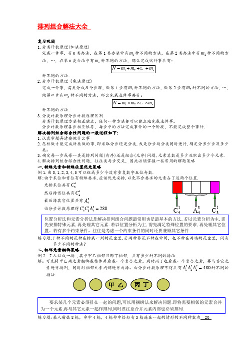 高中数学-排列组合解法大全