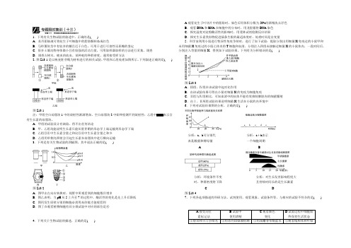 2022《全品高考》生物二轮复习专题限时集训13 考纲规定的基础实验及实验设计 