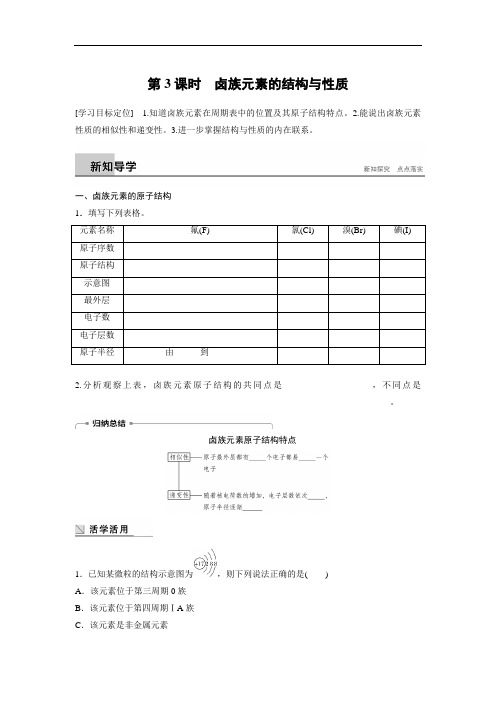 1.1.3  卤族元素的结构与性质