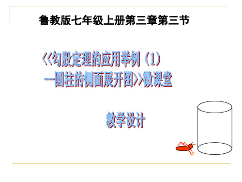 【课件设计】勾股定理的应用举例(1)--圆柱的侧面展开图