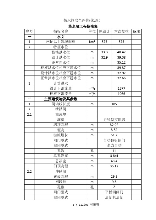 某水闸安全评价(优.选)甄选