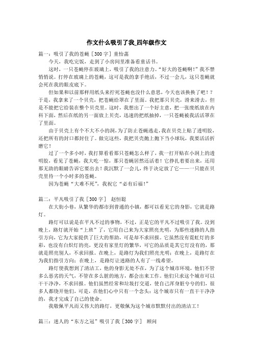 作文什么吸引了我_四年级作文