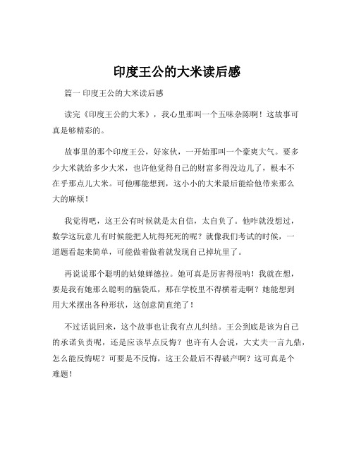 印度王公的大米读后感