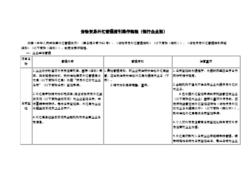 货物贸易外汇管理指引操作规程完整