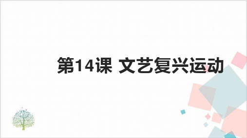 部编版九年级l历史(上)文艺复兴运动课件PPT