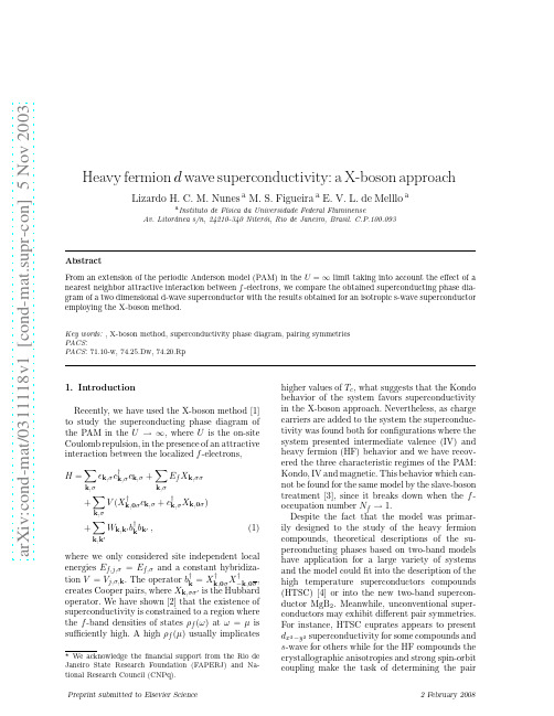 Heavy fermion d-wave superconductivity a X-boson approach