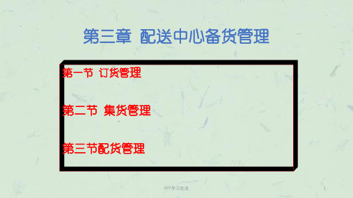 配送中心备货管理课件
