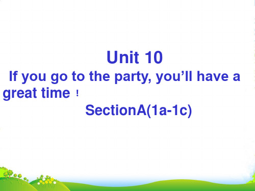 人教八年级英语上册Unit10 SectionA(1a1c) 课件(21张)