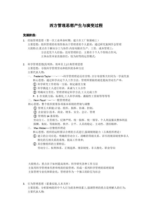 管理思想的演变