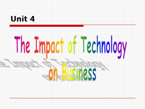 商务英语The Impact of Technology