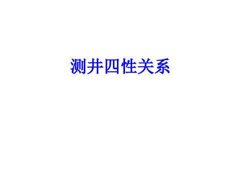 测井四性关系研究