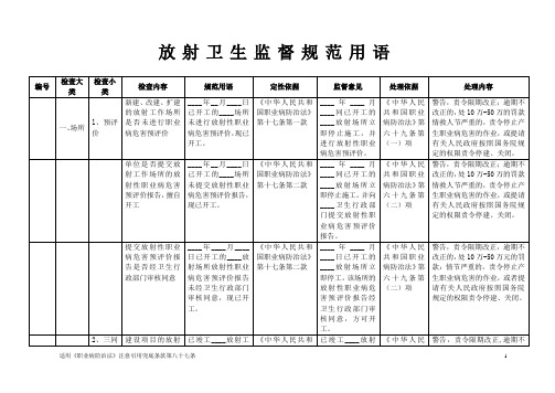 放射卫生监督规范用语A4