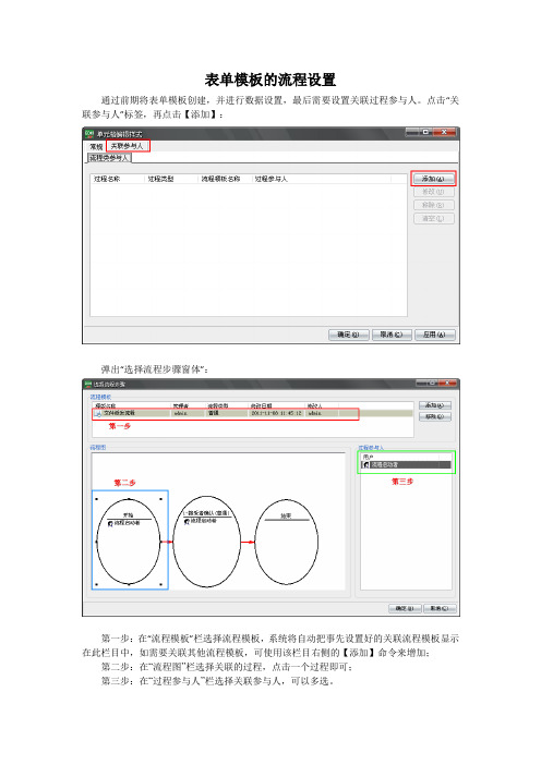 PDM表单模板的流程设置