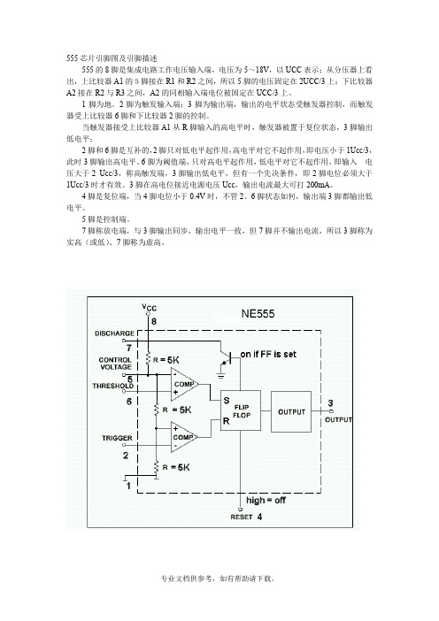 555芯片引脚图及引脚描述