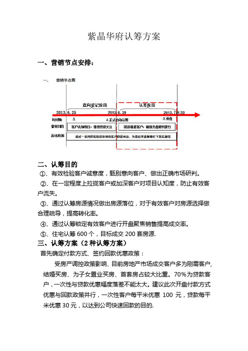 房地产认筹方案【范本模板】