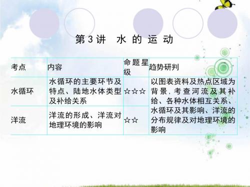 2019-2020届高考地理中图版一轮总复习课件:第二单元 第3讲 水的运动(共58张PPT)