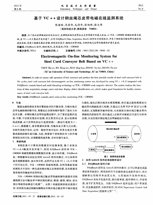 基于VC++设计钢丝绳芯皮带电磁在线监测系统