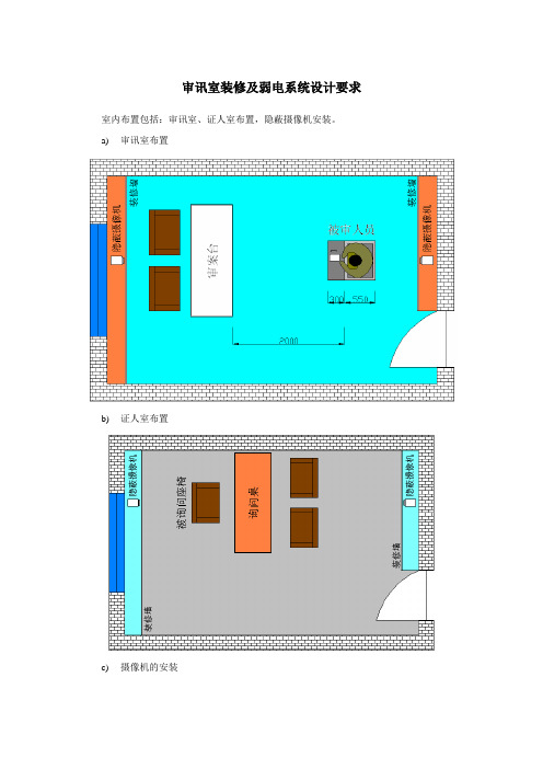 审讯室装修及弱电系统设计要求