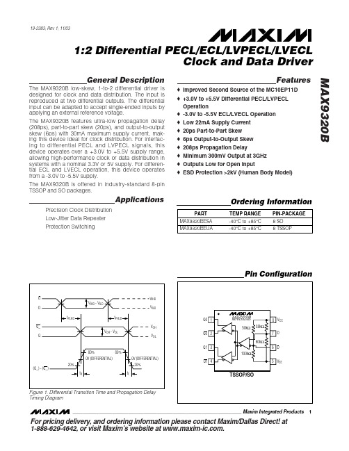 MAXIM MAX9320B 说明书