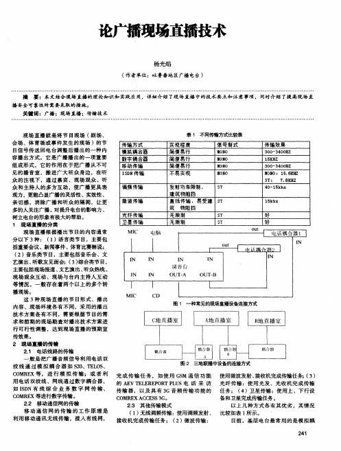 论广播现场直播技术