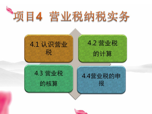 纳税实务课件 项目4 营业税纳税实务