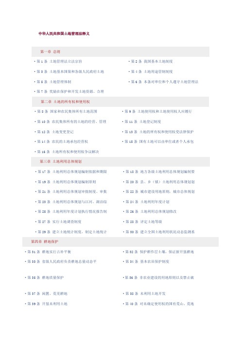 中华人民共和国土地管理法释义