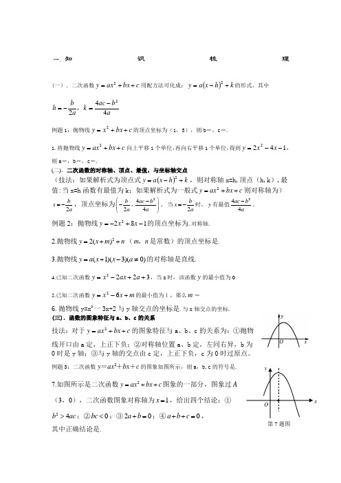 二次函数顶点式