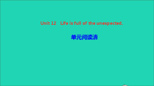 九年级英语全册Unit12单元阅读清作业课件新版人教新目标版