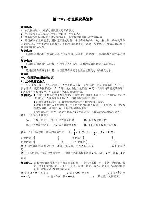 苏教版七年级数学知识点汇总