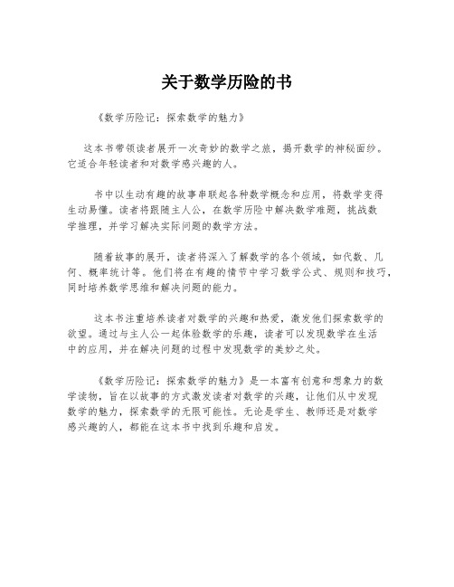 关于数学历险的书