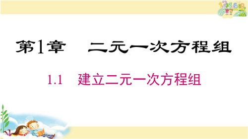 湘教版数学七年级下册 建立二元一次方程组