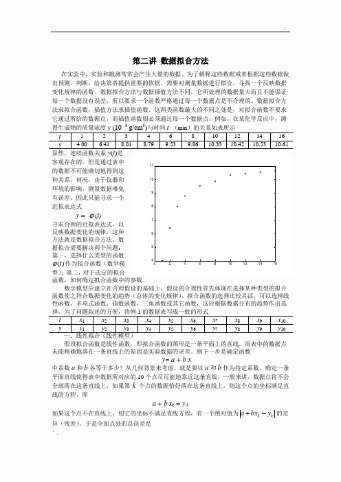 数据拟合方法