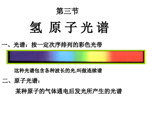 第三节氢原子光谱